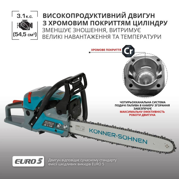 Фото - Ланцюгова пила Konner&Sohnen KS CS31G-16
