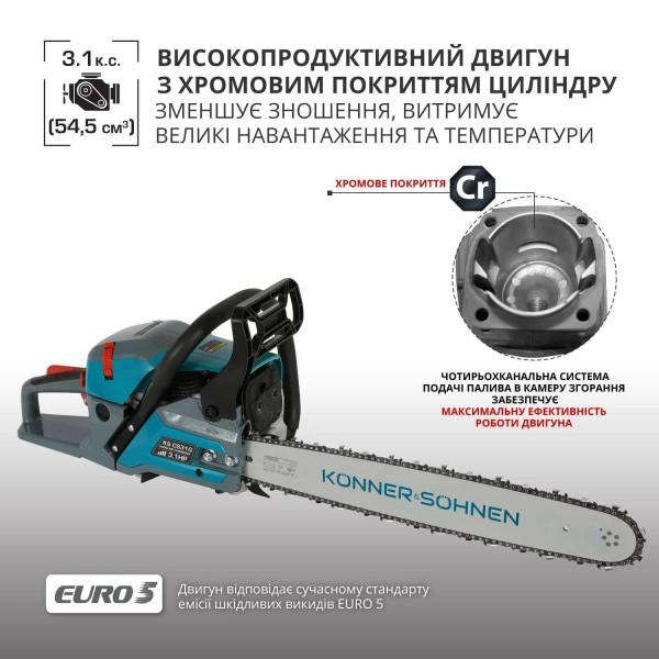 Фото - Ланцюгова пила Konner&Sohnen KS CS31G-20
