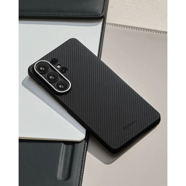 Фото - Чохол для смартфону Pitaka Edge Ultra-Slim Case Classic Twill 600D Black/Grey for Samsung Galaxy S26 Ultra (KS2601U)