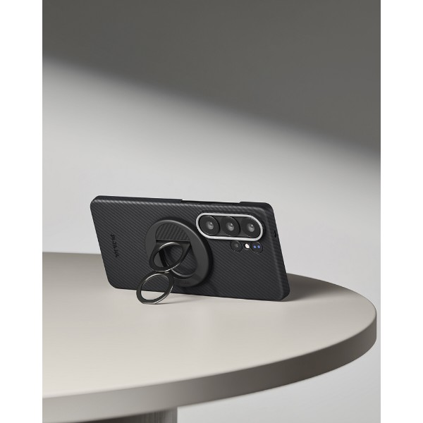 Фото - Чохол для смартфону Pitaka Edge Ultra-Slim Case Classic Twill 600D Black/Grey for Samsung Galaxy S26 Ultra (KS2601U)