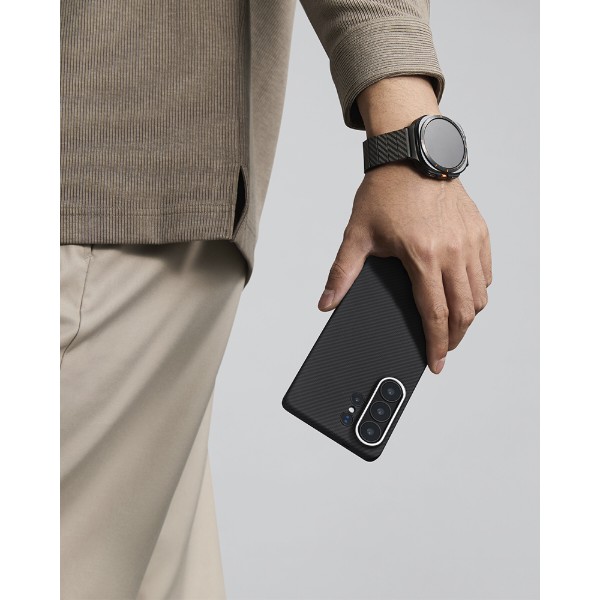 Фото - Чохол для смартфону Pitaka Edge Ultra-Slim Case Classic Twill 600D Black/Grey for Samsung Galaxy S26 Ultra (KS2601U)