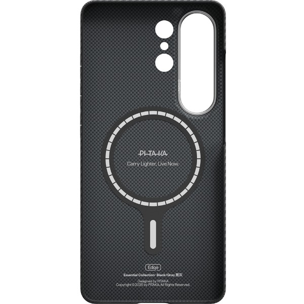 Фото - Чохол для смартфону Pitaka Edge Ultra-Slim Case Classic Twill 600D Black/Grey for Samsung Galaxy S26 Ultra (KS2601U)