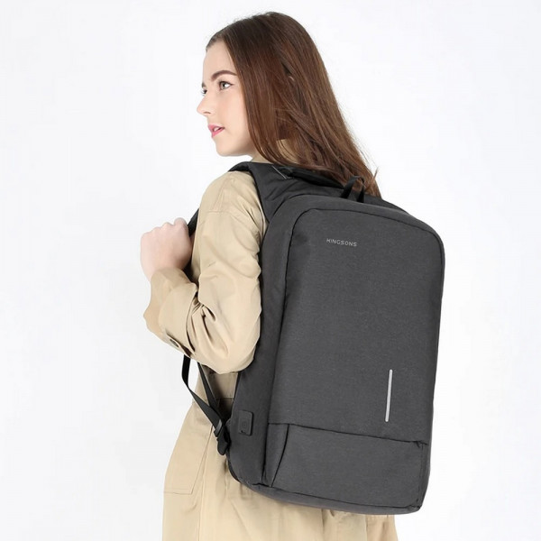 Фото - Рюкзак для ноутбуку Kingsons 17'' Dark Grey (KS3149W-D17)