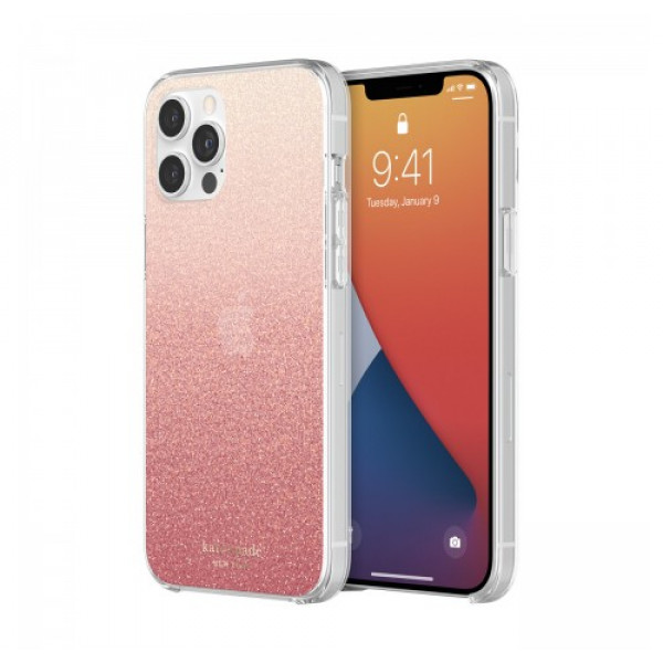 Фото - Чохол для смартфону Kate Spade New York Protective Hardshell Case for iPhone 12 Pro Max - Glitter Ombre Sunset Pink/Multi (KSIPH-154-GLOSN)