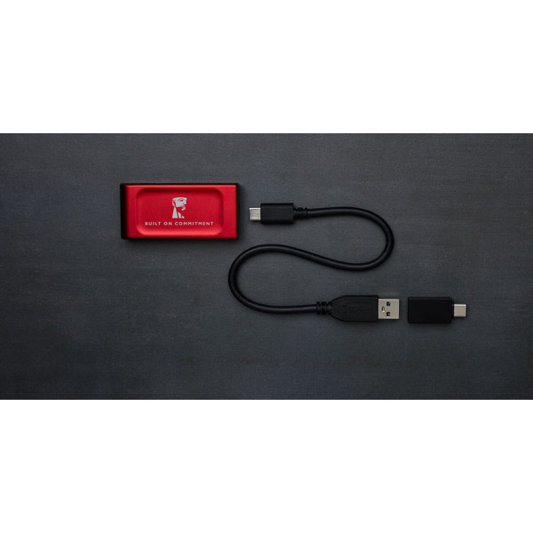 Фото - SSD-накопитель внешний Kingston XS1000 BoC 1000GB USB 3.2 Gen 2 Red (SXS1000R/1000GA)