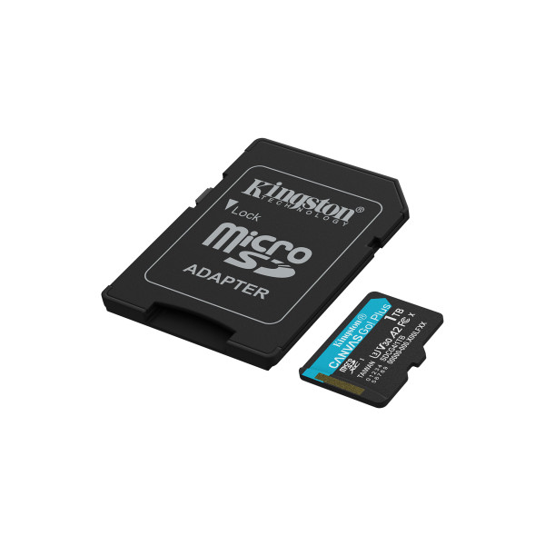 Фото - Карта пам'яті Kingston MicroSDXC 1TB Canvas Go! Plus G4 Class 10 UHS-I U3 V30 A2 + SD-adapter (SDCG4/1TB)