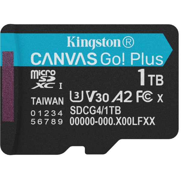 Фото - Карта памяти Kingston MicroSDXC 1TB Canvas Go! Plus G4 Class 10 UHS-I U3 V30 A2 (SDCG4/1TBSP)
