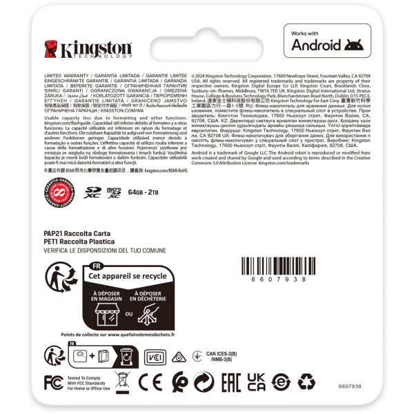 Фото - Уценка - Карта памяти Kingston MicroSDXC 512GB Canvas Go! Plus G4 Class 10 UHS-I U3 V30 A2 + SD-adapter (SDCG4/512GB)