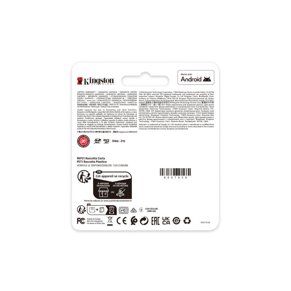 Фото - Карта пам'яті Kingston MicroSDXC 64GB Canvas Go! Plus G4 Class 10 UHS-I U3 V30 A2 (SDCG4/64GBSP)