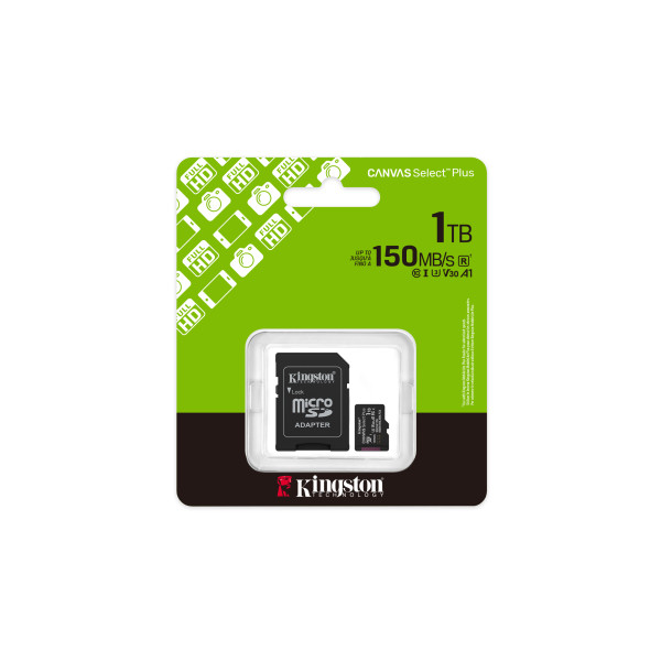 Фото - Карта пам'яті Kingston 1TB microSDXC Canvas Select Plus Gen3 (SDCS3/1TB)