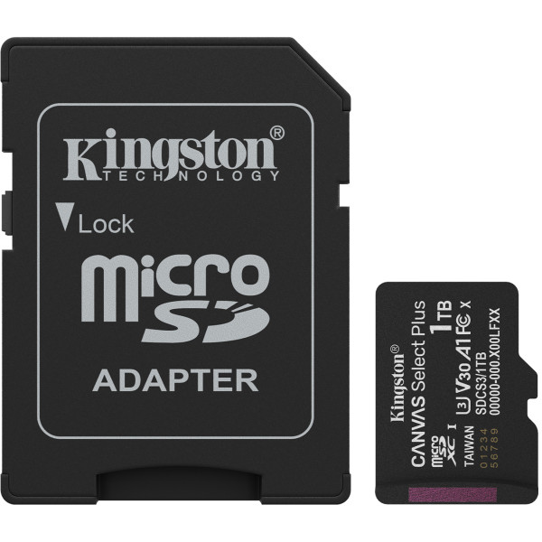 Фото - Карта пам'яті Kingston 1TB microSDXC Canvas Select Plus Gen3 (SDCS3/1TB)