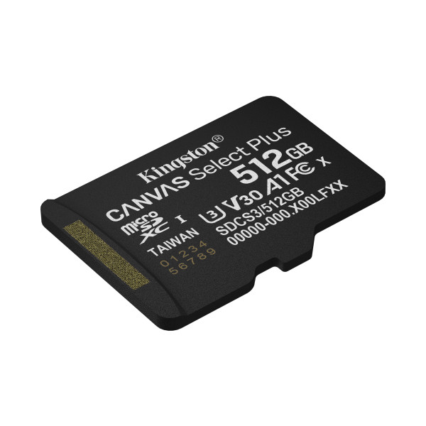 Фото - Карта пам'яті Kingston 512GB microSDXC Canvas Select Plus Gen3 (SDCS3/512GBSP)
