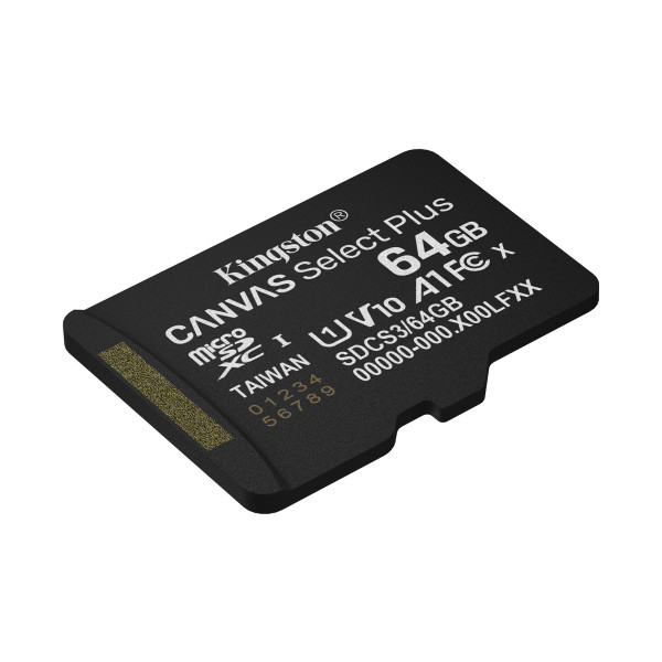 Фото - Карта пам'яті Kingston 64GB microSDXC Canvas Select Plus Gen3 (SDCS3/64GBSP)