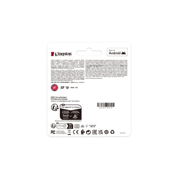 Фото - Карта пам'яті Kingston 256GB microSDXC Canvas Select Plus Gen3 (SDCS3/256GBSP)