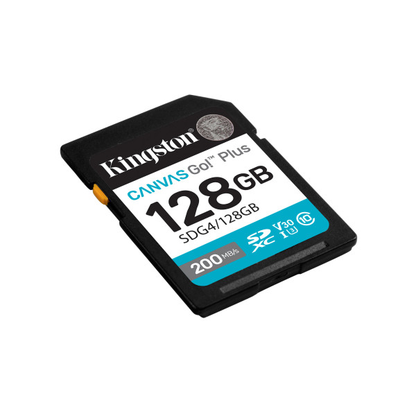 Фото - Карта памяти Kingston SDXC 128GB Canvas Go! Plus G4 Class 10 UHS-I U3 V30 (SDG4/128GB)