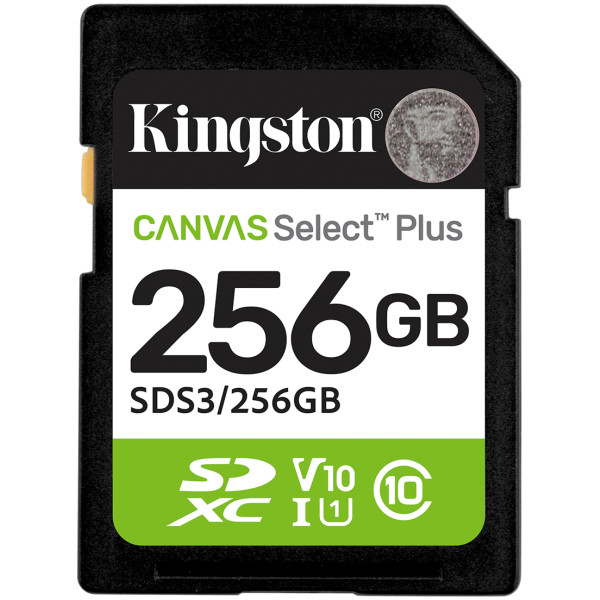 Фото - Карта пам'яті Kingston 256GB SDXC Canvas Select Plus Gen3 (SDS3/256GB)