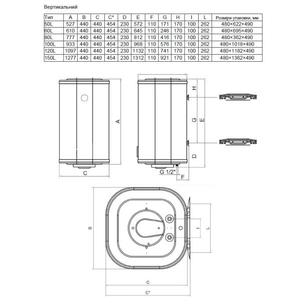 Фото - Водонагрівач EWT Clima Kubus AWH/M 100