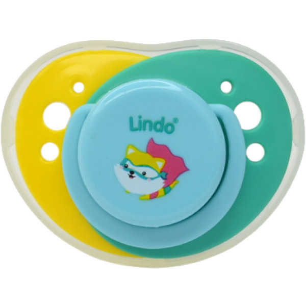 Фото - Ортодонтична пустушка Lindo з прикусом 0-6 м (А 32/0-6 жов)