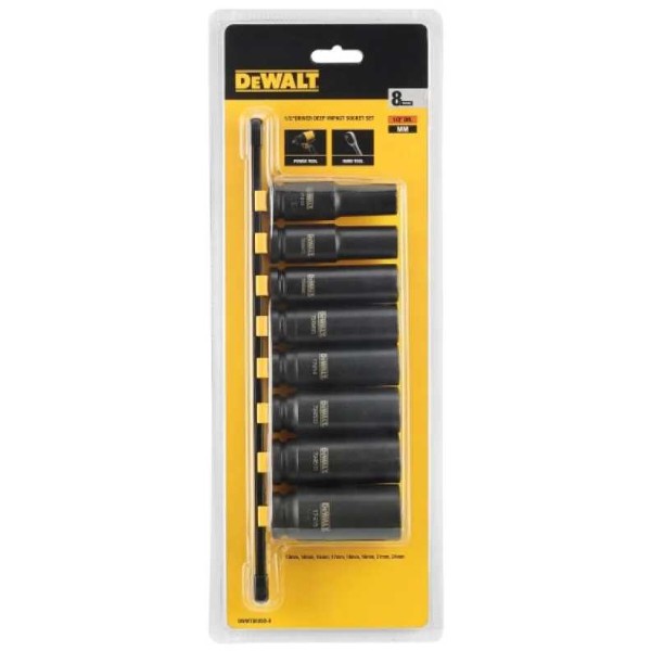 Фото - Набор торцевых головок DeWALT 1/2" 8 шт. (DWMT86090-0)