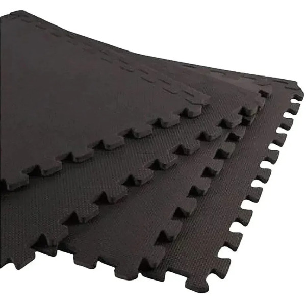 Фото - Коврик для йоги и фитнеса Toorx Interlocking 4 шт. 61х61х1.2 см Antracite (MAT-60)