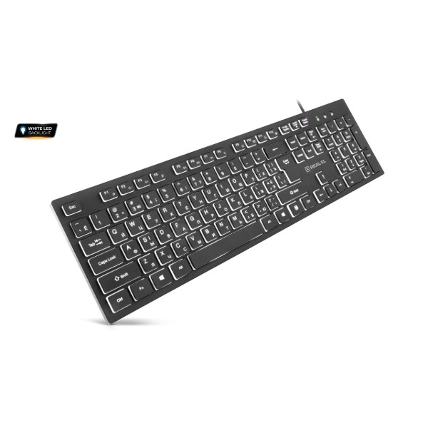 Фото - Клавиатура проводная REAL-EL RK-7050 Black (EL123100054)