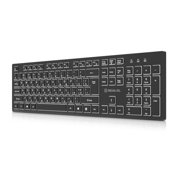 Фото - Клавиатура проводная REAL-EL RK-7050 Black (EL123100054)