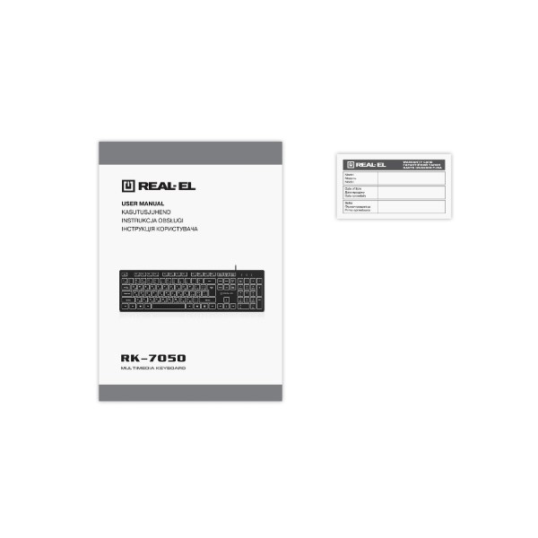 Фото - Клавиатура проводная REAL-EL RK-7050 Black (EL123100054)