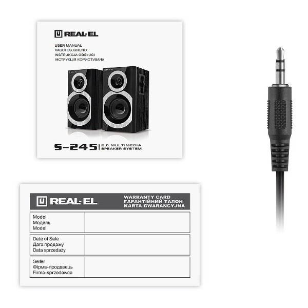 Фото - Компьютерная акустика компактная 2.0 REAL-EL S-245 Black (EL121200015)