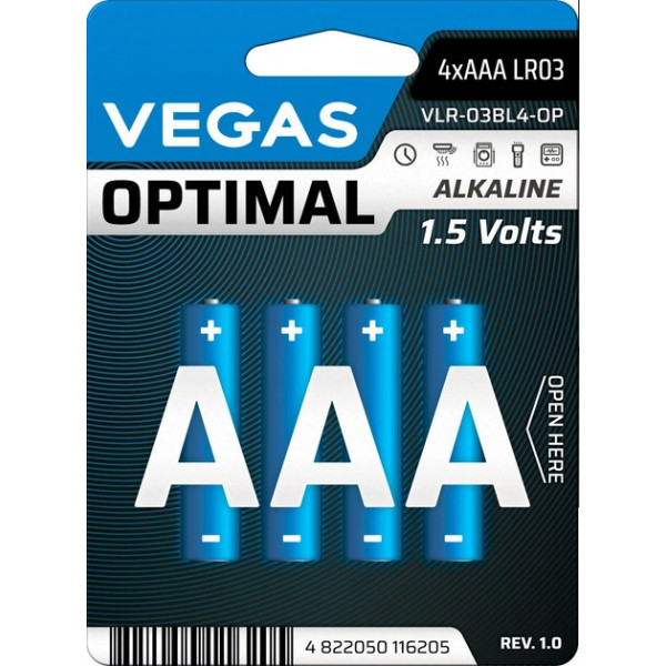 Фото - Батарейка тип AAA Vegas VLR-03BL4-OP