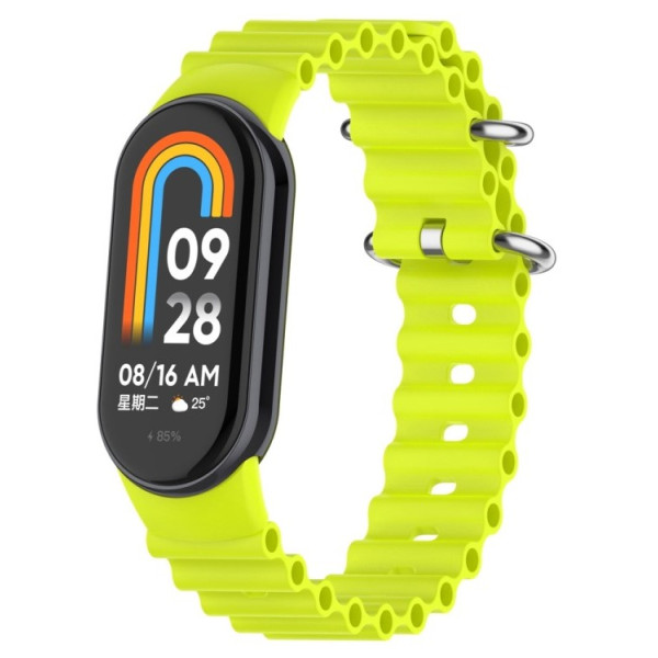 Фото - Ремінець для фітнес-браслету BeCover Wave Style for Xiaomi Mi Smart Band 8 / 9 / 10 Yellow (714363)