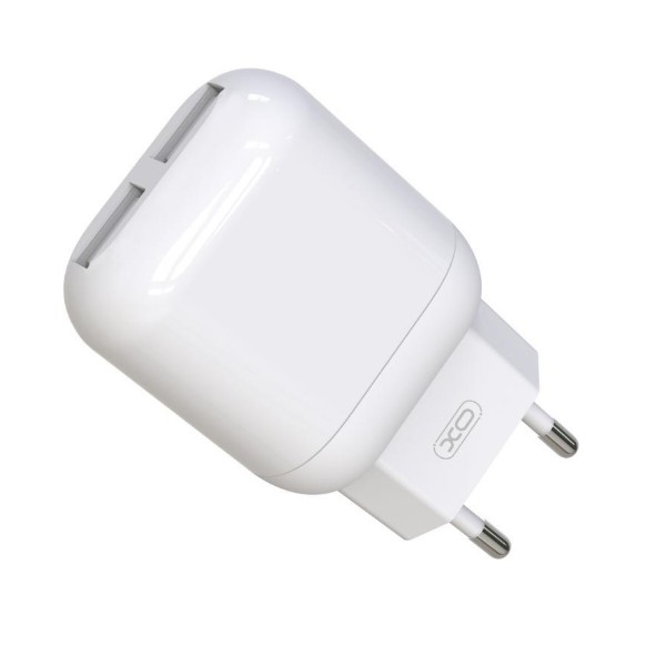 Фото - Сетевое зарядное устройство XO 2.4A/2USB + lightning White (L78-L-WH)