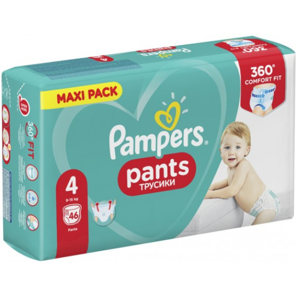 Фото - Одноразовые подгузники-трусики Pampers Pants Maxi 4 (9-15 кг), 46 шт.