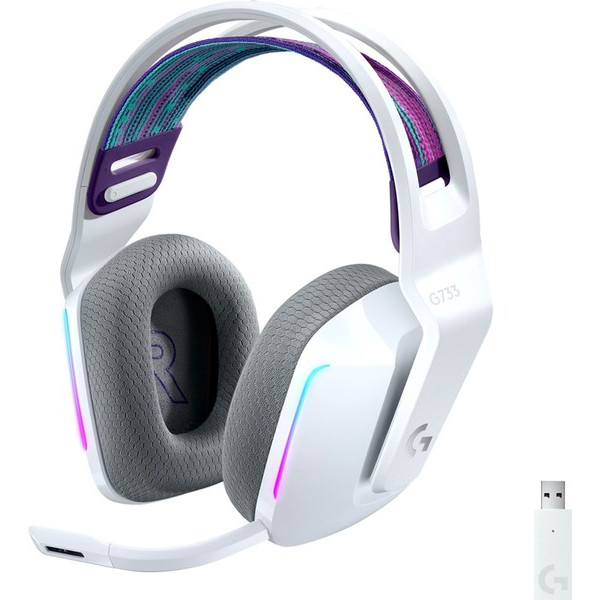 Фото - Гарнітура бездротова ігрова Logitech G733 Lightspeed White (981-000883)