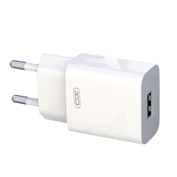 Фото - Уцінка - Мережевий зарядний пристрій XO 2.4A/1USB + lightning White (L99-L-WH)