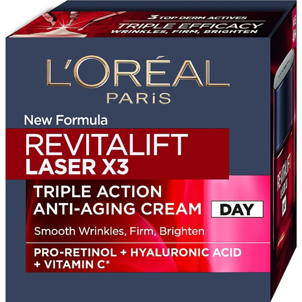 Фото - Крем для обличчя L'Oreal Revitalift Лазер х3 ден антивіковий 50 мл (3600522895114)