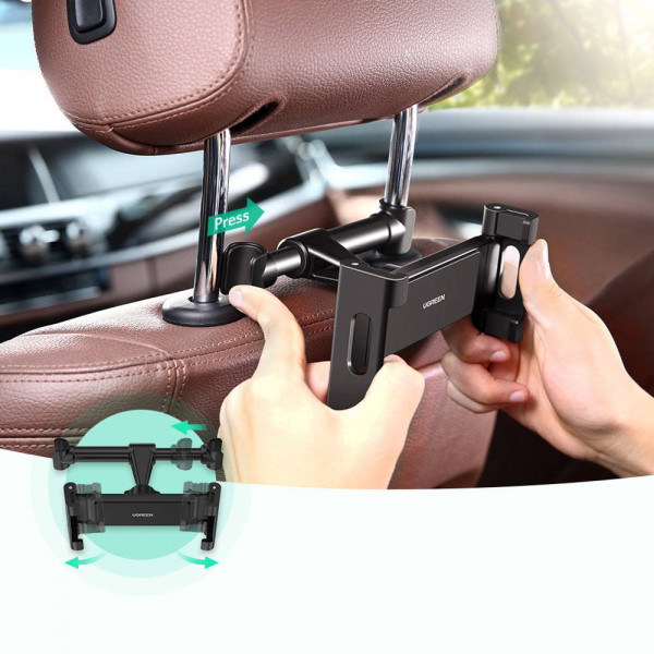 Фото - Тримач для мобільного пристрою UGREEN LP160 Car Headrest Mount Holder Black (60108)
