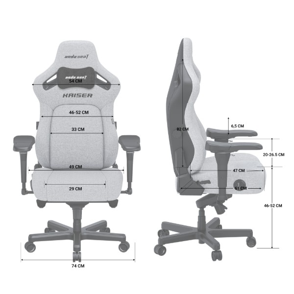 Фото - Крісло для геймерів Anda Seat Kaiser 4 Size L Pink Premium PVC (AD12YDDC-L-20-P-PV/C)