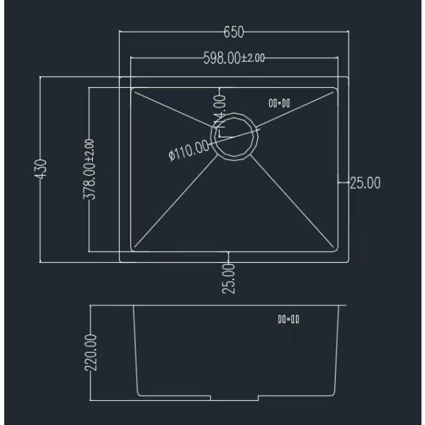 Фото - Мийка кухонна GRANADO Under top L STEEL S304