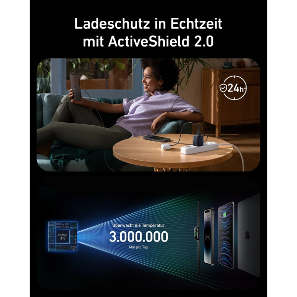 Фото - Мережевий зарядний пристрій Anker GaNPrime Charger 67W 2xUSB-C PD&1xUSB-A Black (A2669313)