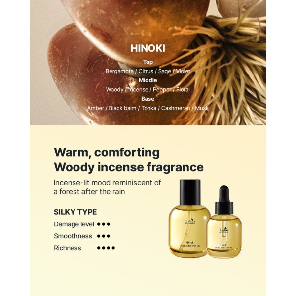 Фото - Олія для волосся Lador PERFUMED HAIR OIL (HINOKI) 80 мл (8809789633162)