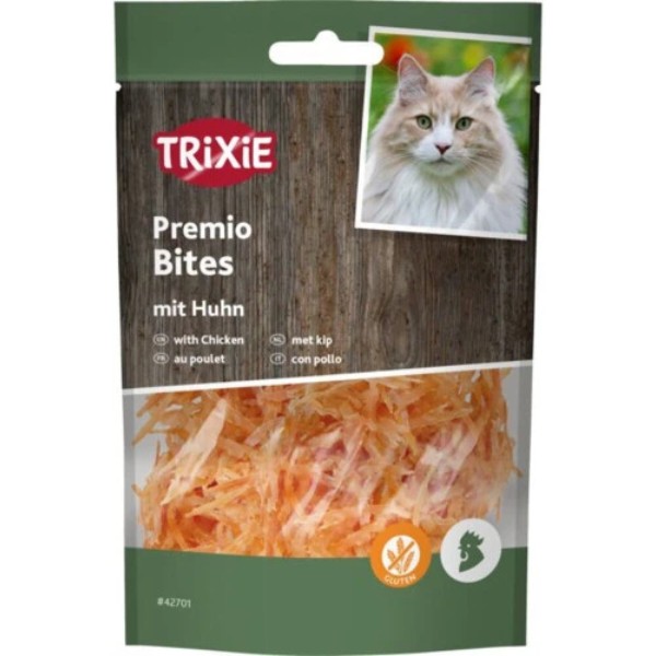 Фото - Ласощі для котів Trixie Premio Chicken Filet Bites сушене куряче філе 50 г (4011905427010) Фото - Ласощі для котів Trixie Premio Chicken Filet Bites сушене куряче філе 50 г (4011905427010)