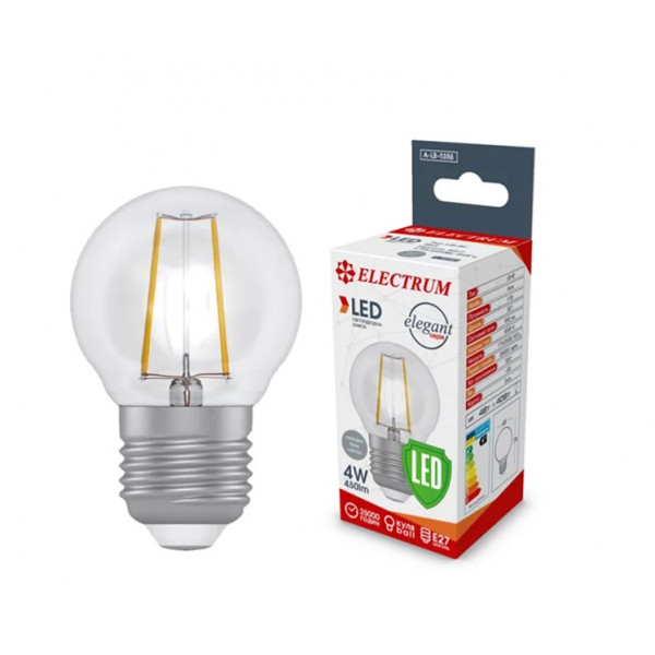 Фото - Лампочка светодиодная Electrum Filament 4W E27 4000K (A-LB-1386)