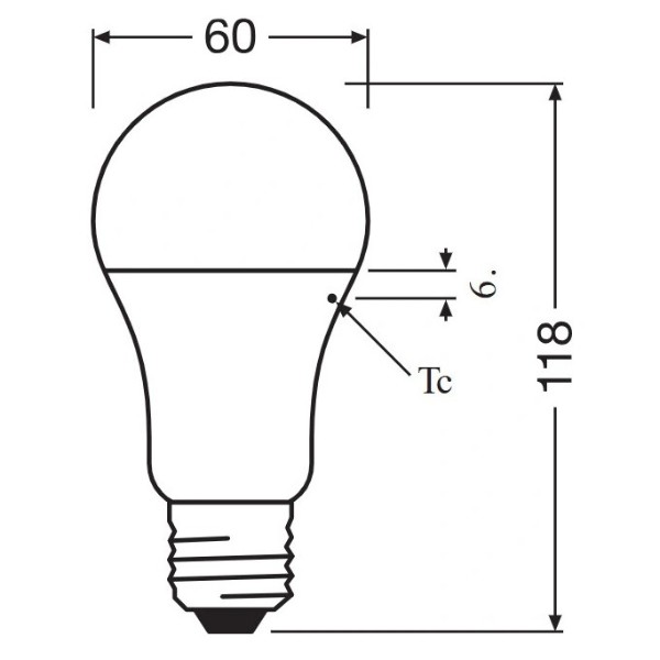 Фото - Лампочка світлодіодна Osram LED E27 10Вт 1055Лм 3000К A75 (4058075630239)