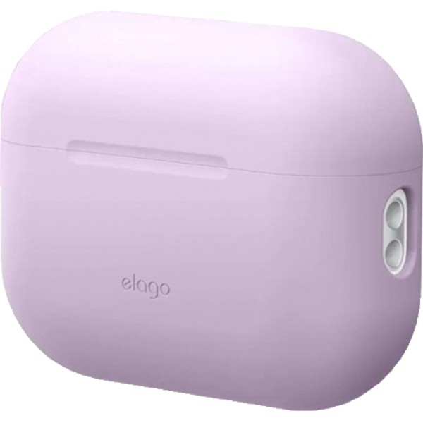Фото - Чохол для навушників Elago Silicone Basic Case with Nylon Lanyard Lavender for Airpods Pro 2nd Gen (EAPP2SC-BA+ROSTR-LV)