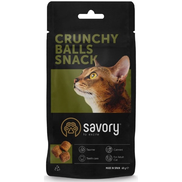 Фото - Ласощі для котів Savory Cats Snacks Crunchy Balls 60 г (4820261921335) Фото - Ласощі для котів Savory Cats Snacks Crunchy Balls 60 г (4820261921335)