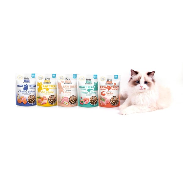 Фото - Лакомство для кошек Brit Raw Treat Freeze-dried Indoor and Antistress курица 40 г (8595602569557)