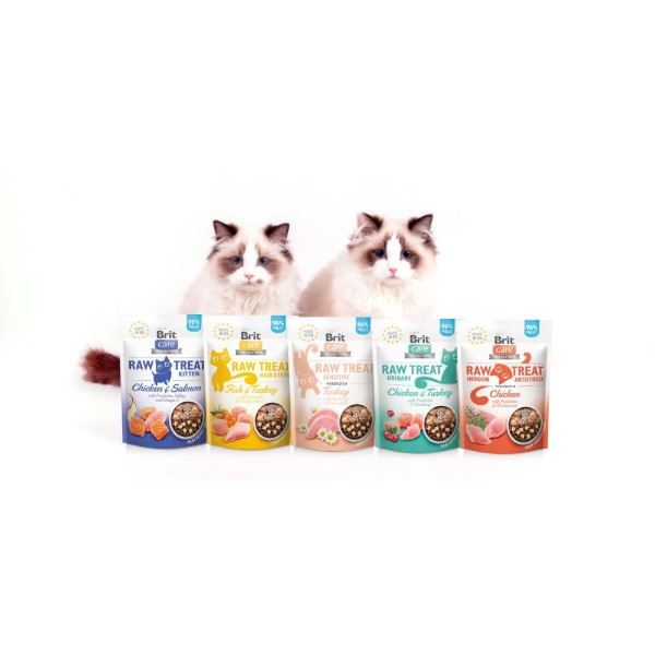 Фото - Лакомство для кошек Brit Raw Treat Freeze-dried Indoor and Antistress курица 40 г (8595602569557)