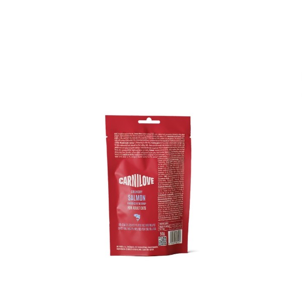 Фото - Ласощі для котів Carnilove Crunchy Snack Salmon with Catnip хрусткі лосось і котяча м'ята 50 г (8595602582525)