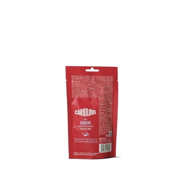 Фото - Ласощі для котів Carnilove Soft Snack Sardine with Strawberry м'які сардина і полуниця 50 г (8595602582556)