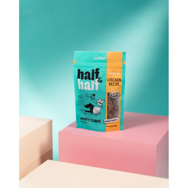 Фото - Лакомство для собак Half&Half с курицей 100 г (4823082431793)